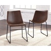 image:imageSignature Design by Ashley Centiar 24 Counter Height Modern Bucket Barstool Set of 2 Brown amp Mid Century Centiar Dining Bucket Chair Set of 2 Black and Brown