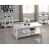 image:imageSignature Design by Ashley Cloudhurst Farmhouse 3Piece Table Set Includes 1 Coffee Table and 2 End Tables with Lower Storage Shelf White with Rustic Finish