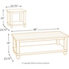 image:imageSignature Design by Ashley Cloudhurst Farmhouse 3Piece Table Set Includes 1 Coffee Table and 2 End Tables with Lower Storage Shelf White with Rustic Finish