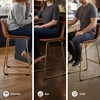 image:imageSignature Design by Ashley Counter Barstools Set of 2 Gold Faux Leather