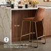 image:imageSignature Design by Ashley Counter Barstools Set of 2 Gold Faux Leather