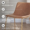 image:imageSignature Design by Ashley Counter Barstools Set of 2 Gold Faux Leather