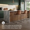 image:imageSignature Design by Ashley Counter Barstools Set of 2 Gold Faux Leather