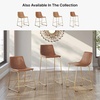image:imageSignature Design by Ashley Counter Barstools Set of 2 Gold Faux Leather