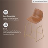 image:imageSignature Design by Ashley Counter Barstools Set of 2 Gold Faux Leather