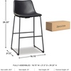 image:imageSignature Design by Ashley Counter Height Bar Stools Set of 2 BrownBlack