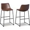 image:imageSignature Design by Ashley Counter Height Bar Stools Set of 2 BrownBrown