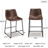 image:imageSignature Design by Ashley Counter Height Bar Stools Set of 2 BrownBrown
