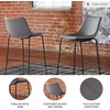 image:imageSignature Design by Ashley Counter Height Bar Stools Set of 2 BrownGrey