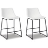 image:imageSignature Design by Ashley Counter Height Bar Stools Set of 2 BrownWhite