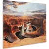image:imageSignature Design by Ashley Deemsdon Classic Canyon Rock Glass Wall Art 48 x 36 Inches Blue amp Dark Brown