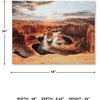 image:imageSignature Design by Ashley Deemsdon Classic Canyon Rock Glass Wall Art 48 x 36 Inches Blue amp Dark Brown