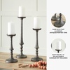 image:imageSignature Design by Ashley Eravell Casual Candle Holder Set for Pillar Candles Set of 3 Gray