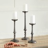 image:imageSignature Design by Ashley Eravell Casual Candle Holder Set for Pillar Candles Set of 3 Gray