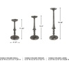 image:imageSignature Design by Ashley Eravell Casual Candle Holder Set for Pillar Candles Set of 3 Gray