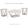 image:imageSignature Design by Ashley Faux Marble Coffee Table Set of 3 White amp GoldWhite