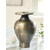 image:imageSignature Design by Ashley Fedorleigh Metal Jar Vase 15 in Antique Brass