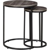 image:imageSignature Design by Ashley Gray Round Nesting Tables Set of 2Contemporary