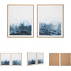 image:imageSignature Design by Ashley Holport Contemporary Abstract Framed Wall Art Set 2 Count Blue amp White