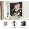 image:imageSignature Design by Ashley Hurshaw Classic Square Floral Framed Gallery Wrapped Canvas Wall Art 40 x 40 Inches Beige amp Dark Brown