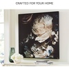 image:imageSignature Design by Ashley Hurshaw Classic Square Floral Framed Gallery Wrapped Canvas Wall Art 40 x 40 Inches Beige amp Dark Brown