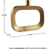 image:imageSignature Design by Ashley Large Gold Aluminum Geometric Vase1975 W x 25 D x 15 H