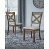 image:imageSignature Design by Ashley Moriville Modern Farmhouse 19 Upholstered Dining Room Chair 2 Count and Casual Rustic Upholstered Dining Bench