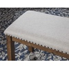 image:imageSignature Design by Ashley Moriville Modern Farmhouse 19 Upholstered Dining Room Chair 2 Count and Casual Rustic Upholstered Dining Bench