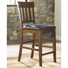 image:imageSignature Design by Ashley Ralene Traditional Dining Room Extension Table Medium Brown amp Ralene Traditional 26 Counter Height Faux Leather Seat Barstool 2 Count Brown