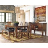 image:imageSignature Design by Ashley Ralene Traditional Dining Room Extension Table Medium Brown amp Ralene Traditional 26 Counter Height Faux Leather Seat Barstool 2 Count Brown