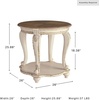 image:imageSignature Design by Ashley Realyn Round End Table French Country WhiteWhitewash
