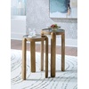 image:imageSignature Design by Ashley Round Nesting Mango Wood End Table Set of 2