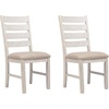 image:imageSignature Design by Ashley Skempton 20 Modern Farmhouse Dining Room Chair 2 Count Whitewash Skempton Farmhouse Storage BenchChair  Bench  White  Light Brown