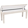 image:imageSignature Design by Ashley Skempton 20 Modern Farmhouse Dining Room Chair 2 Count Whitewash Skempton Farmhouse Storage BenchChair  Bench  White  Light Brown