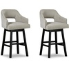 image:imageSignature Design by Ashley Swivel Counter Height Bar Stools Set of 2Beige