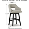 image:imageSignature Design by Ashley Swivel Counter Height Bar Stools Set of 2Beige