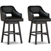 image:imageSignature Design by Ashley Swivel Counter Height Bar Stools Set of 2Black
