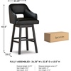 image:imageSignature Design by Ashley Swivel Counter Height Bar Stools Set of 2Black