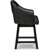 image:imageSignature Design by Ashley Swivel Counter Height Bar Stools Set of 2Black