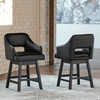image:imageSignature Design by Ashley Swivel Counter Height Bar Stools Set of 2Black