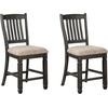 image:imageSignature Design by Ashley Tyler Creek Farmhouse 36 Counter Height Dining Table with Wine Rack Amost Black Tyler Creek Farmhouse 2438 Counter Height Upholstered Barstool Set of 2 Almost BlackAntique Black