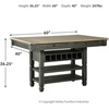 image:imageSignature Design by Ashley Tyler Creek Farmhouse 36 Counter Height Dining Table with Wine Rack Amost Black Tyler Creek Farmhouse 2438 Counter Height Upholstered Barstool Set of 2 Almost BlackAntique Black