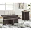 image:imageSignature Design by Ashley Zendex Contemporary Table Set with Pedestal Base Set of 2 Dark Brown