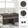 image:imageSignature Design by Ashley Zendex Contemporary Table Set with Pedestal Base Set of 2 Dark Brown