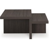 image:imageSignature Design by Ashley Zendex Contemporary Table Set with Pedestal Base Set of 2 Dark Brown