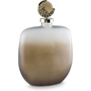 image:imageSignature Design by Ashley Acario Traditional Frosted Glass Jar with Cast Aluminum Textured Topper Light Brown and Metallic 1125 W x 538 D x 1763 H4186 Ounces