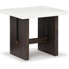 image:imageSignature Design by Ashley Burkhaus End Table Marble and Wood