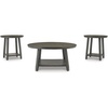 image:imageSignature Design by Ashley Caitbrook Neutral 3 Piece Table Set with Coffee amp 2 End Tables Grayish BrownBrown