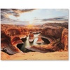 image:imageSignature Design by Ashley Deemsdon Classic Canyon Rock Glass Wall Art 48 x 36 Inches Blue amp Dark Brown
