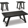 image:imageSignature Design by Ashley Farmhouse 3Piece Table Set Black WashBlack